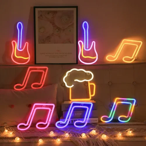Enseigne néon LED bière (pintes) – USB ou piles – Image 4
