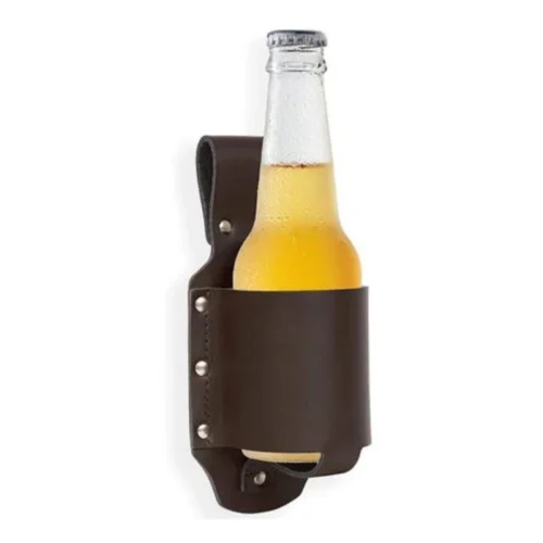 Étui de ceinture pour bière – porte-bouteille simili cuir – Image 2