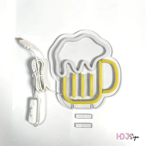 Enseigne néon LED « Bar » bière – lampe déco USB – Image 6