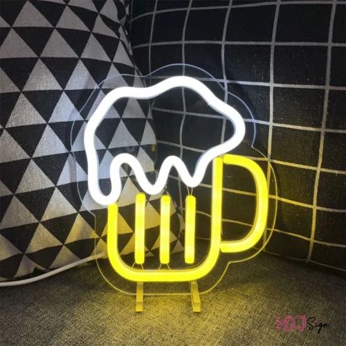 Enseigne néon LED « Bar » bière – lampe déco USB – Image 1