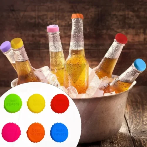 Bouchons silicone bière (x6) – étanches, réutilisables – Image 1
