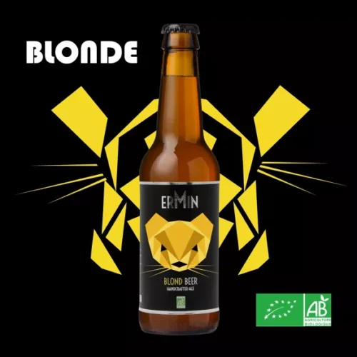 Bière Blonde 12 x 33CL « ERMIN » Bio – Image 2