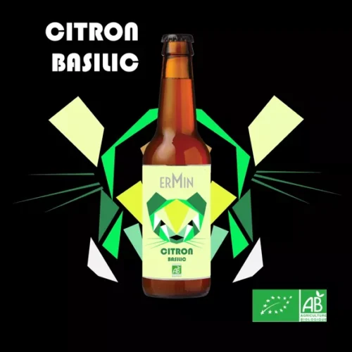 Bière Citron Basilic 12 x 33CL « ERMIN » Bio – Image 2