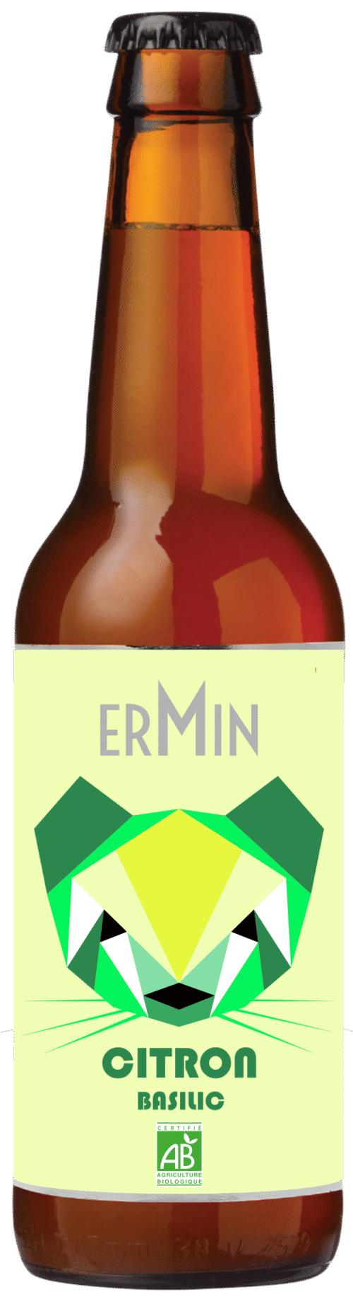 Bière Citron Basilic 12 x 33CL « ERMIN » Bio – Image 3
