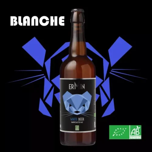Bière Blanche 12 x 33CL « ERMIN » Bio – Image 1