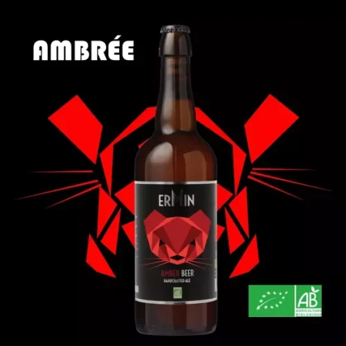 Bière Ambrée 6 x 75CL « ERMIN » Bio – Image 2