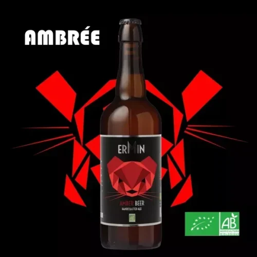 Bière Ambrée 6 x 75CL « ERMIN » Bio – Image 1