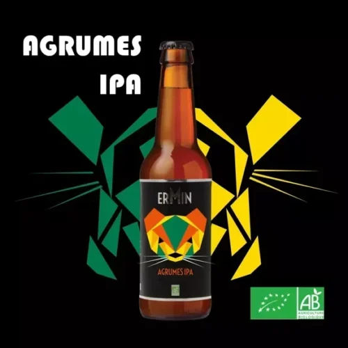 Bière Agrumes IPA 12 x 33CL « ERMIN » Bio – Image 1