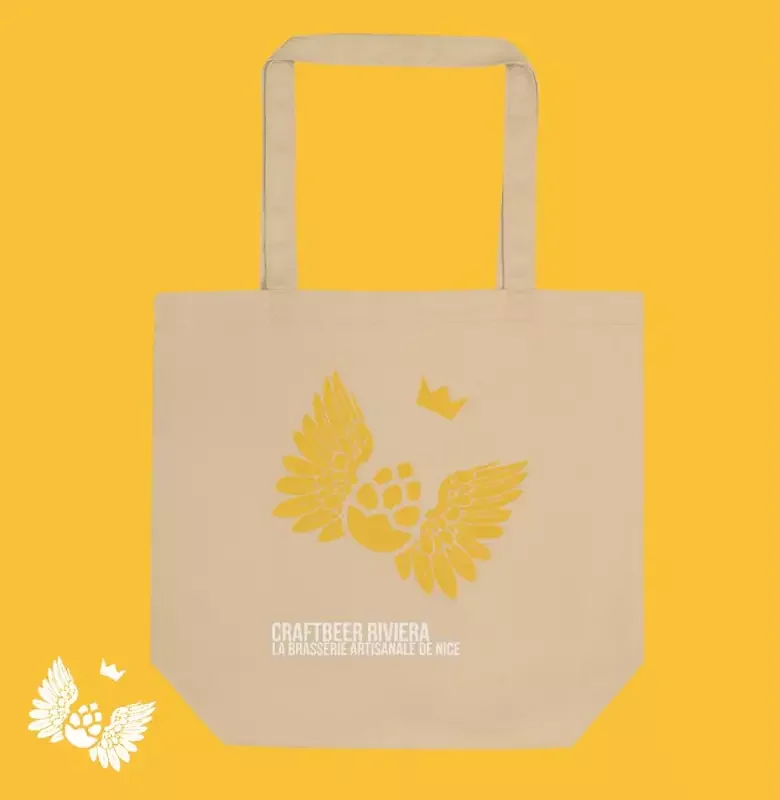 cropped-58479d64f94fd6eb49d9b299db679685_preview.png-1.webp Tote Bag La Brasserie Artisanale de Nice – Image 1