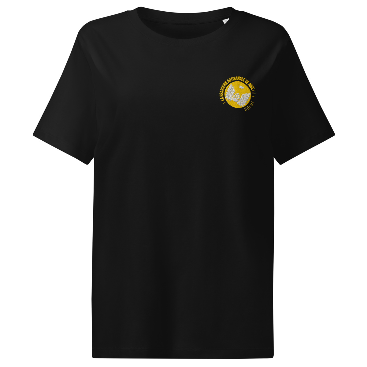 cropped-womens-organic-ribbed-neck-t-shirt-black-front-69a58ecf45be4.png T shirt Femme logo jaune Zytha - La Brasserie Artisanale de Nice – Image 1