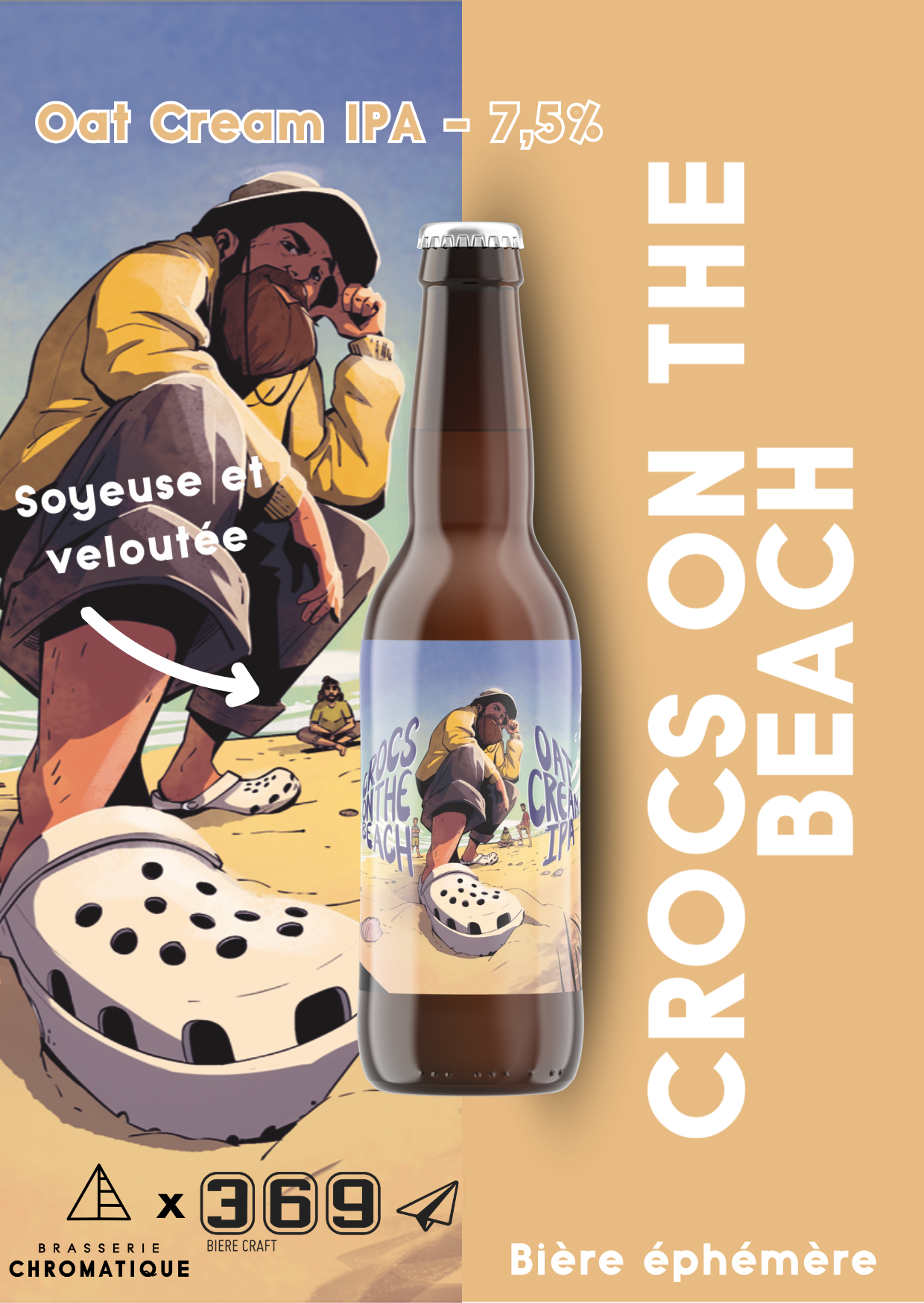 CROCS ON THE BEACH(2) Crocs On The Beach - Oat Cream IPA - 7.5% - Collab 3:6:9 – Image 1